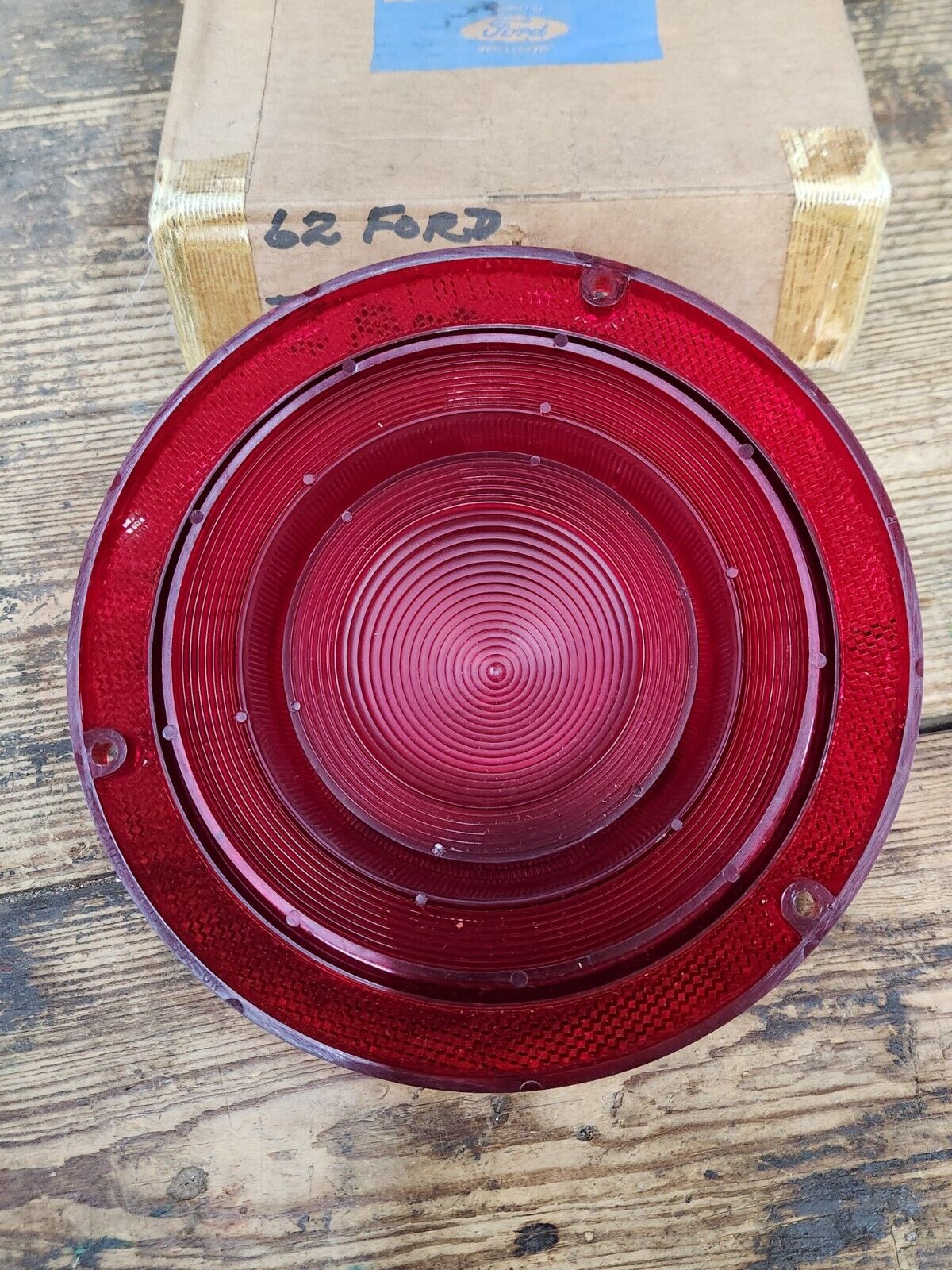 NOS OEM 1962 Ford Galaxie Taillight Lamp Lens Without Backup # C2AZ-13450-A