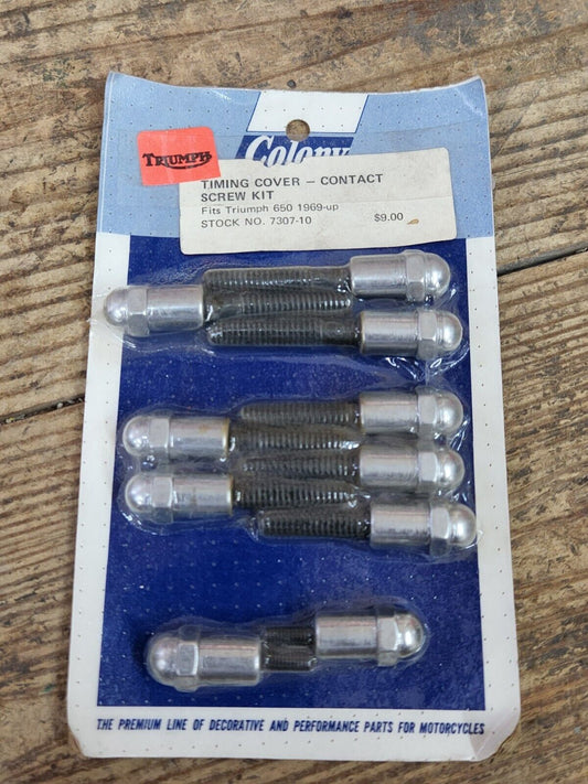 NEW 1969 & Up Triumph 650 Colony 7307-10 Timing Cover - Contact Acorn Screw Kit