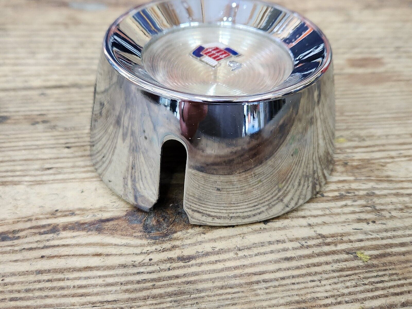 1958 Mercury Horn Cap Chrome Steering Wheel Center Button Emblem