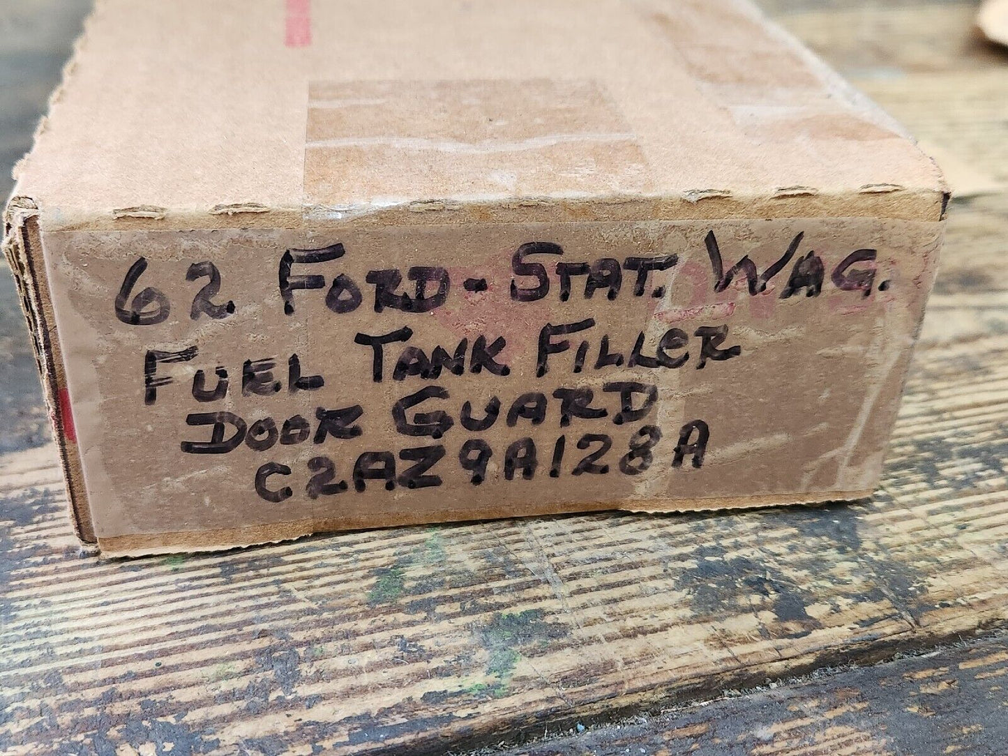 NOS OEM 1962 FORD STATION WAGON ACCESSORY FUEL GAS DOOR GUARD C2AZ-9A128-A