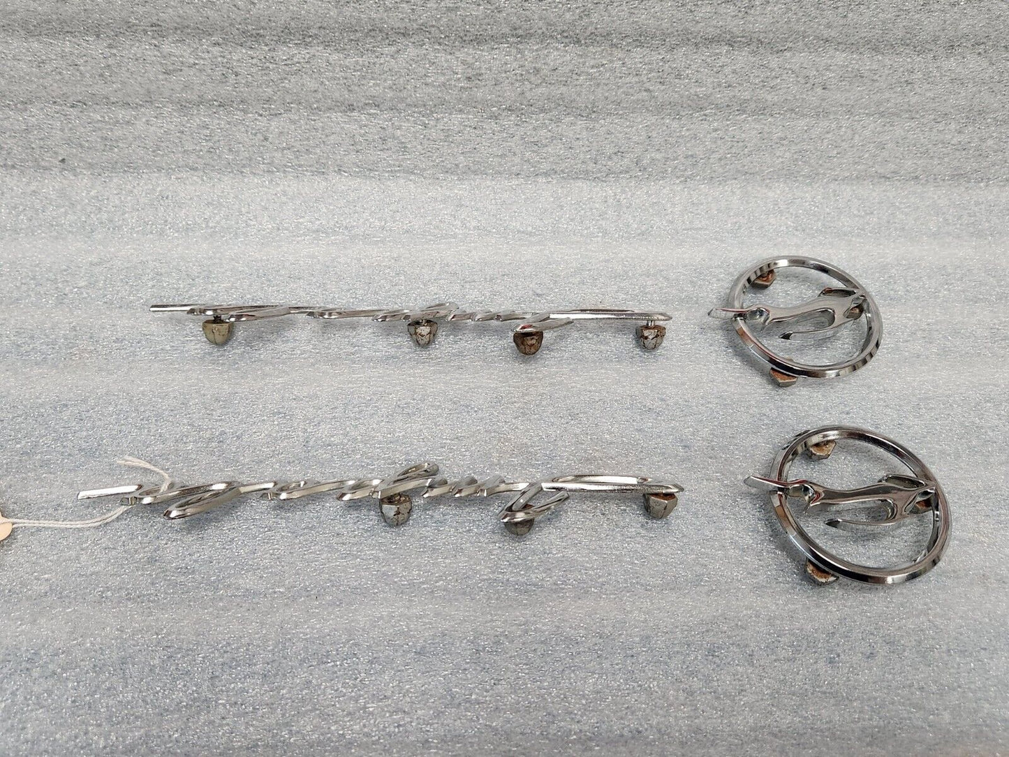 1962 Chevy Impala Rear Quarter Panel Emblems Scripts Deer Set Of 4 OEM GM