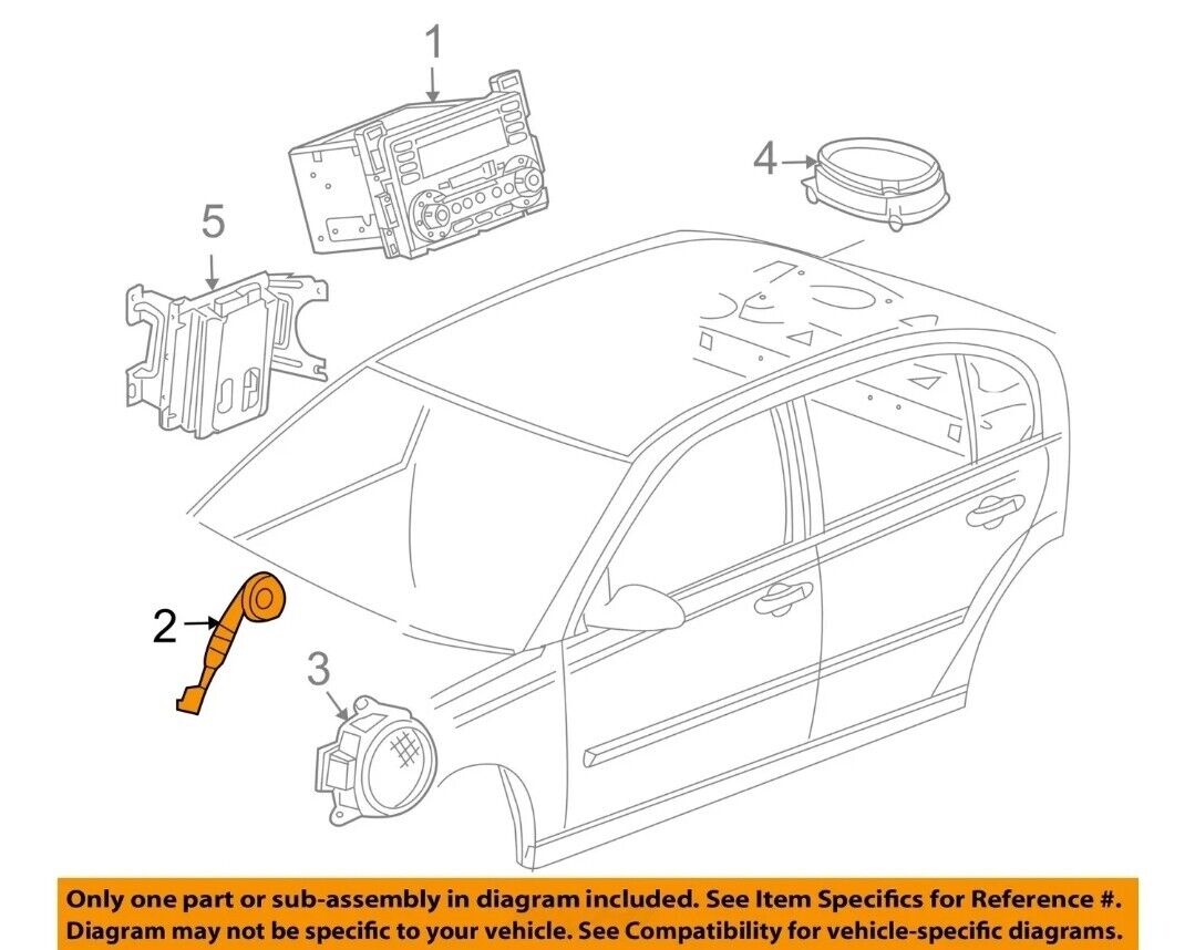 NEW GM OEM 05-10 Pontiac G6 Saturn Buick A pillar Tweeter Speaker 10400063