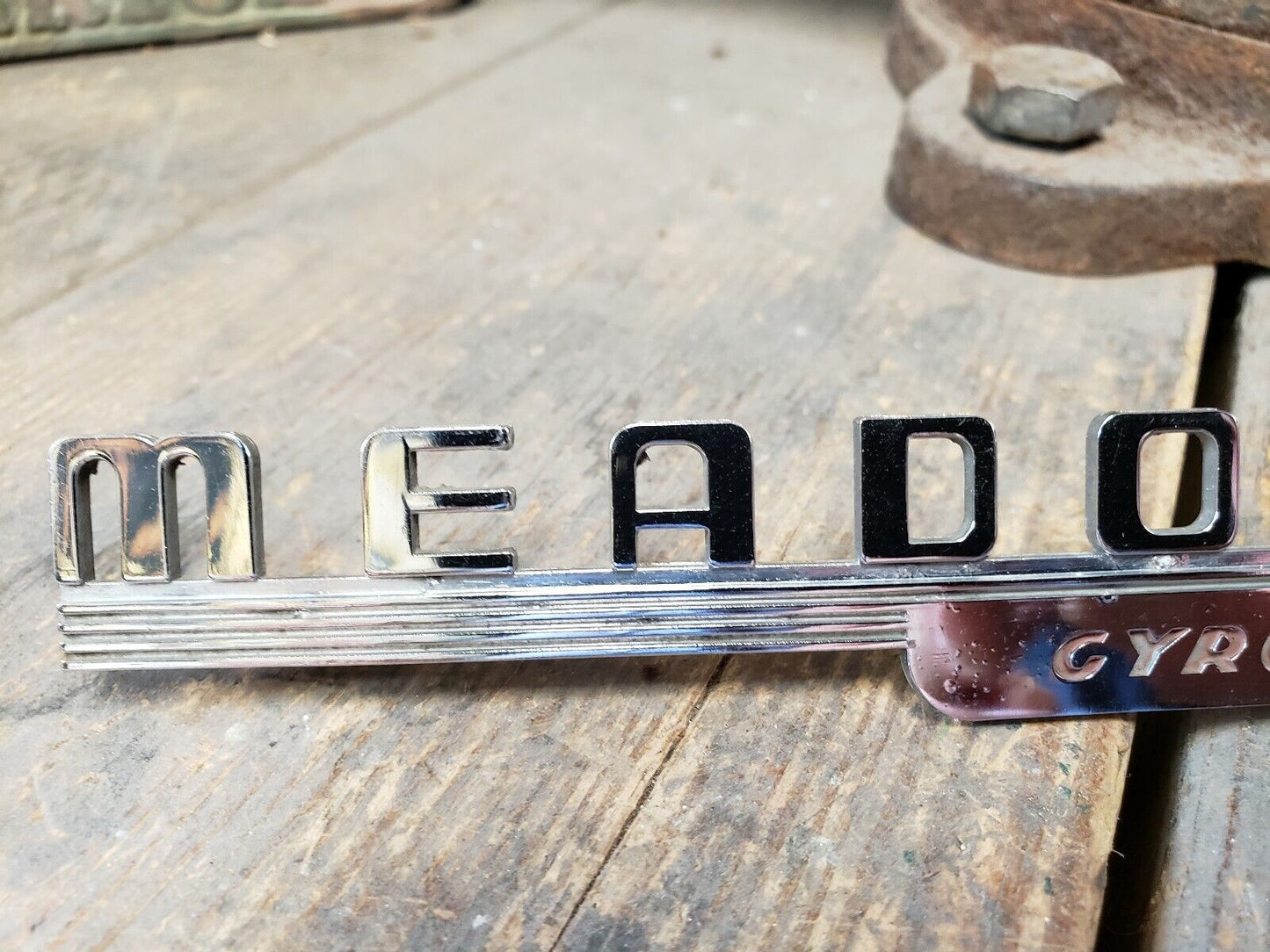 1949-1952 Dodge Meadowbrook Fender Script Emblem Badge #1434648 OEM MoPaR