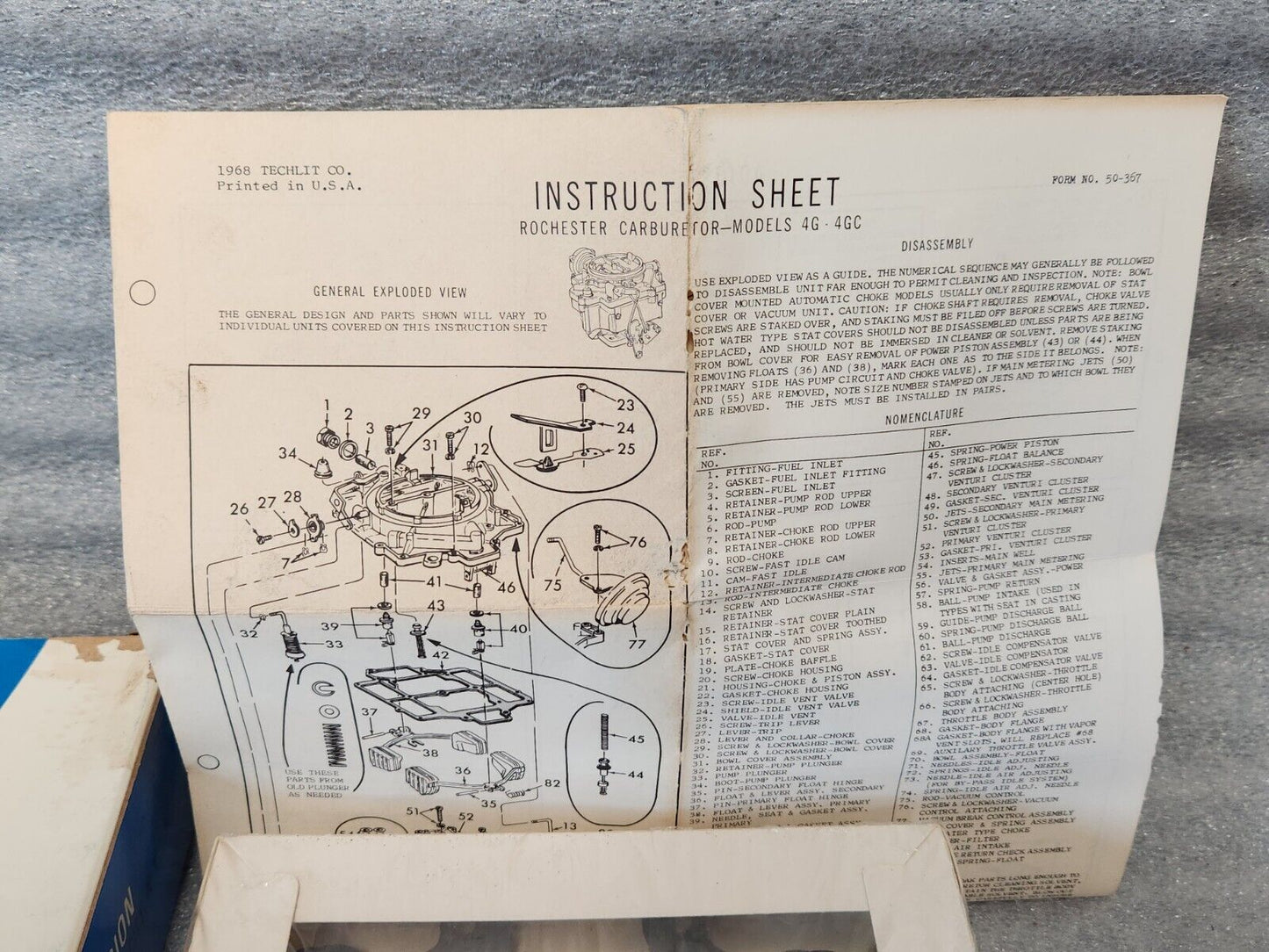 NEW Rochester 4GC 4Jet Carburetor Repair Kit 1957-1966 Cadillac OLDS Pontiac