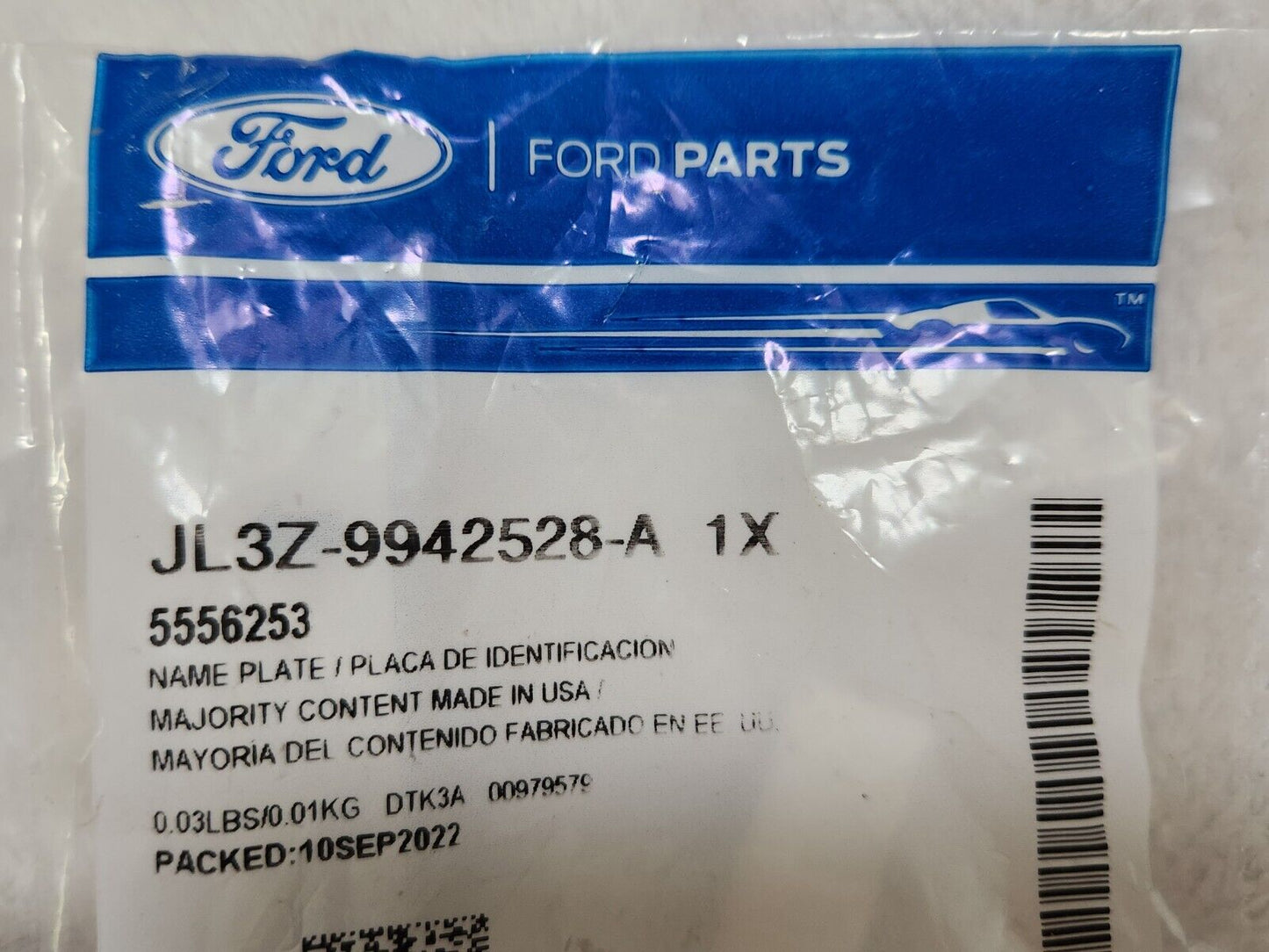 2015-2017 Ford F-150 Chrome ECOBOOST Front Door Emblem OEM NEW JL3Z-9942528-A