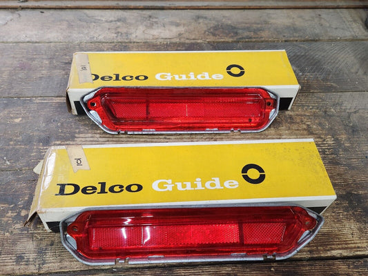 NOS OEM GM 1971 Chevrolet Impala Caprice Quarter Lights Lamps Chevy Bel Air Pair