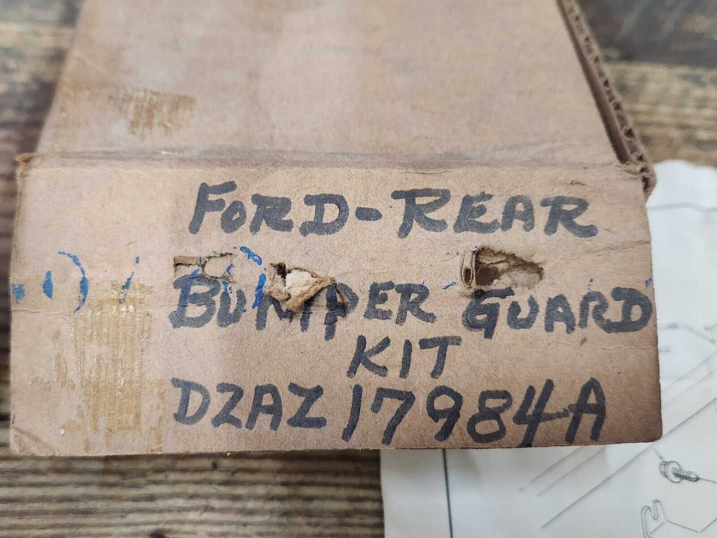NOS 1972 FORD GALAXIE LTD CUSTOM 500 BROUGHAM REAR BUMPER GUARD KIT NEW NOS OEM