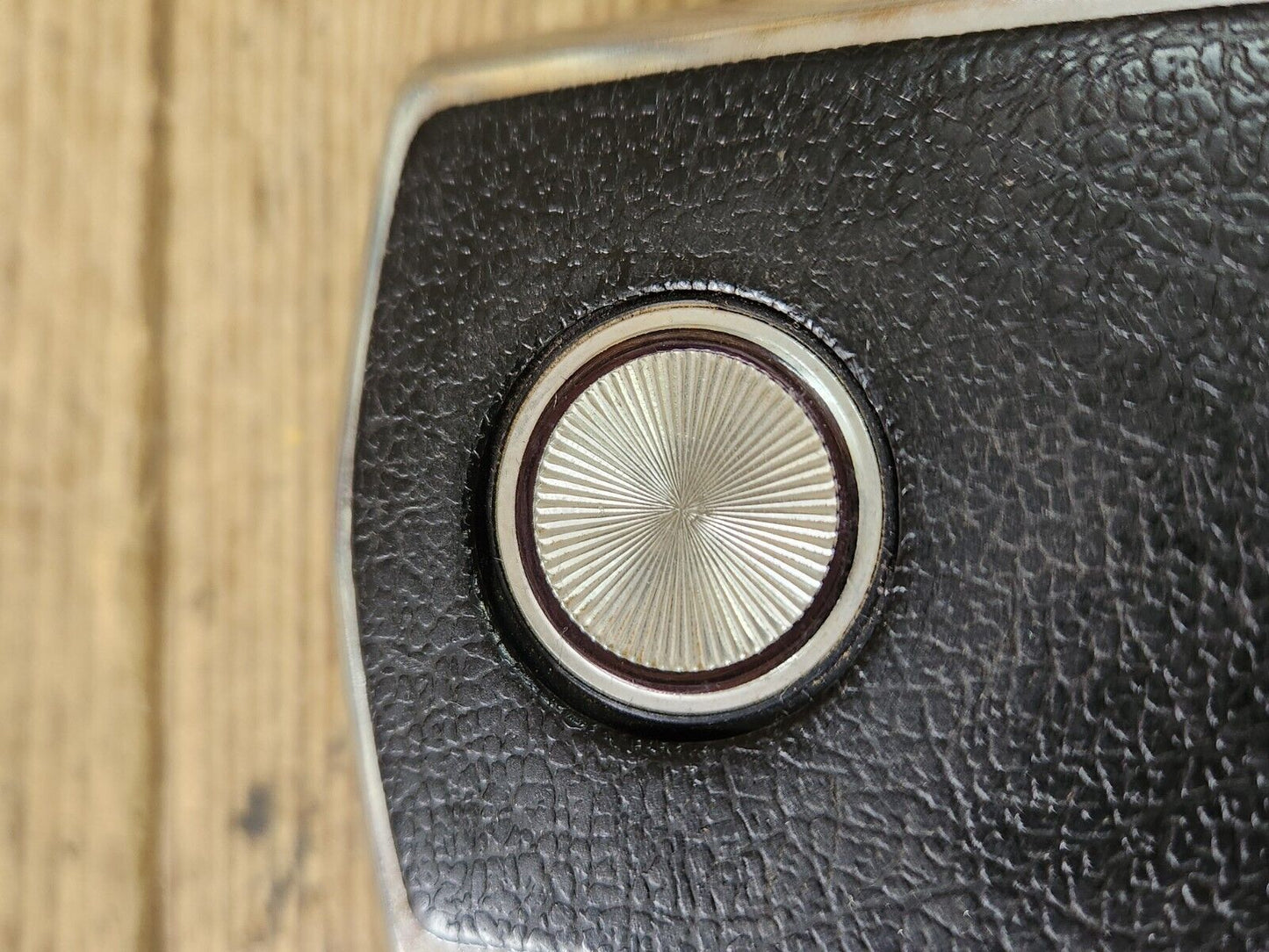 Vintage 1967 Ford FoMoCo Lap Belt Chrome & Black Buckle Robbins-JR-7600