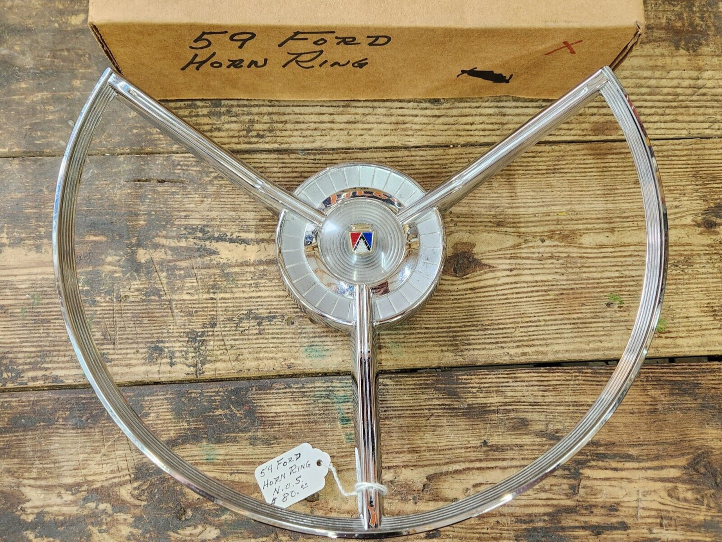1959 FORD FAIRLANE 500 GALAXIE RANCHERO STEERING WHEEL HORN RING