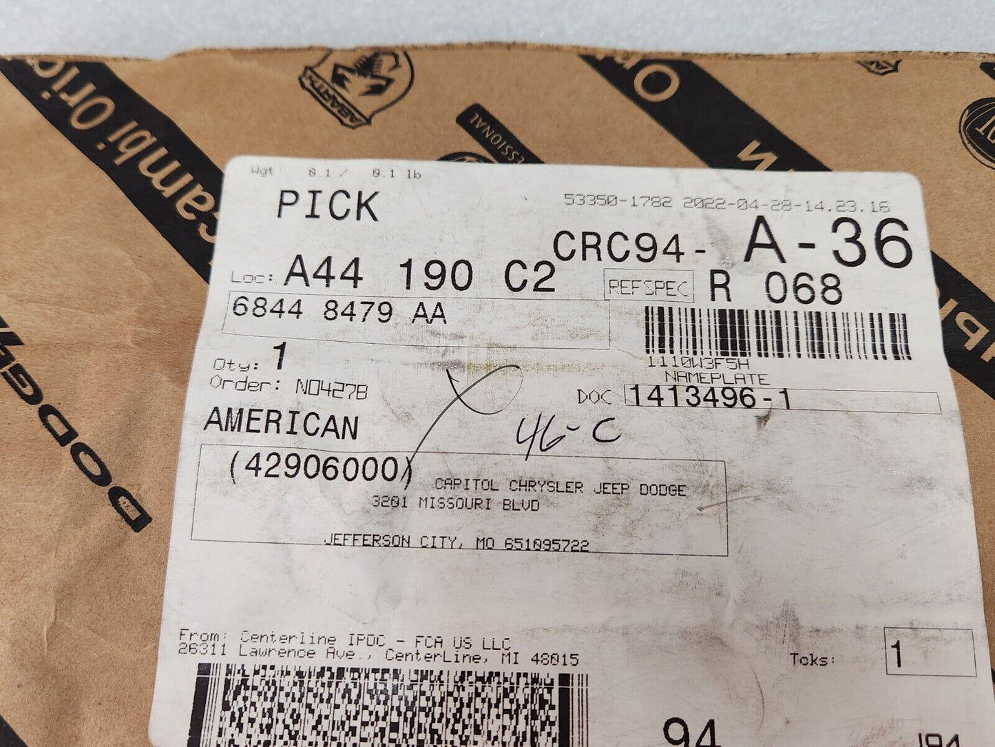 NEW GENUINE 2020-2024 Dodge Durango R/T Silver HEMI Fender Nameplate OEM Mopar