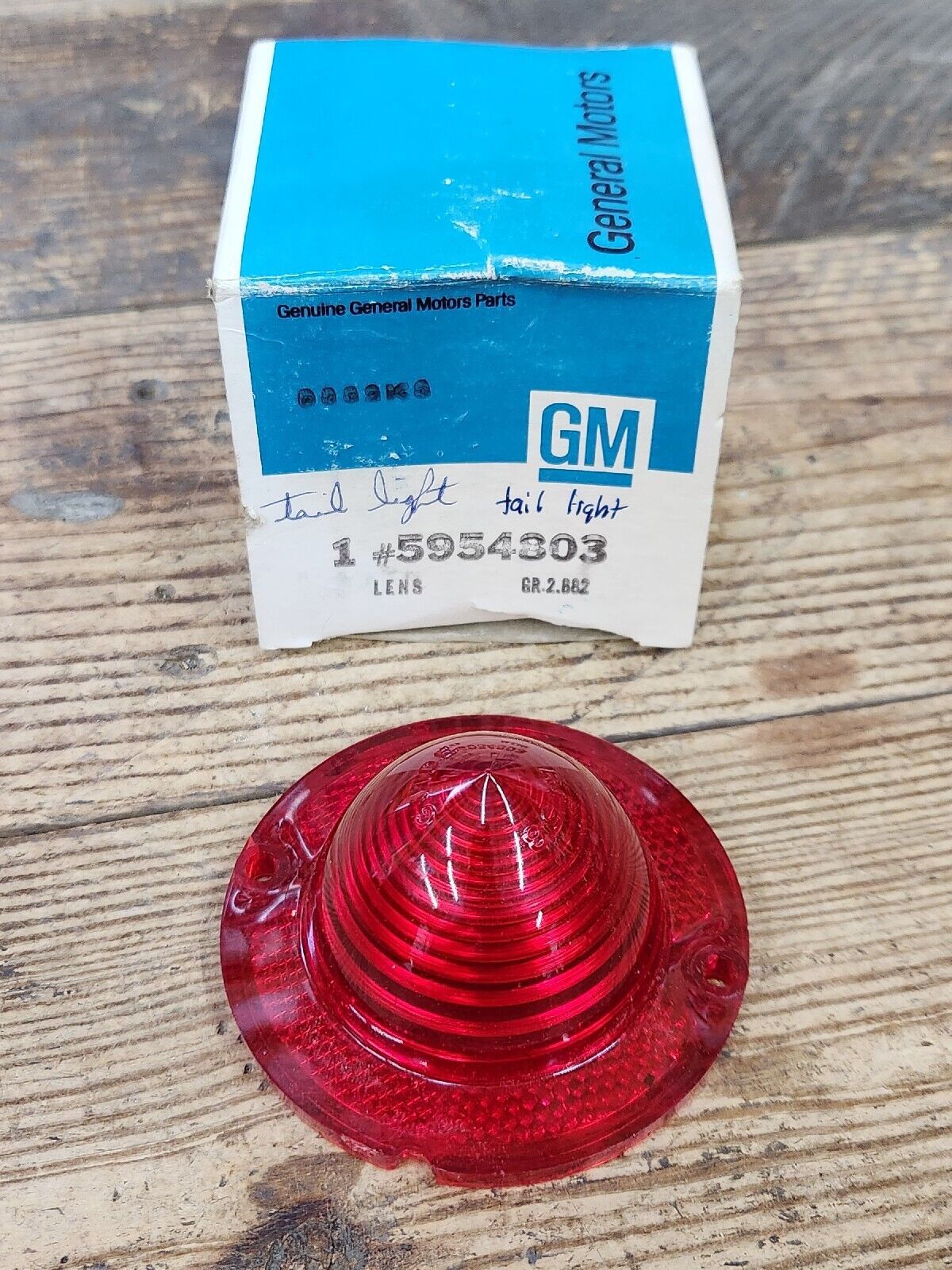 NOS OEM GM # 5954803 Tail Light Lens 1961-1966 Corvette NCRS & 1958 Chevrolet