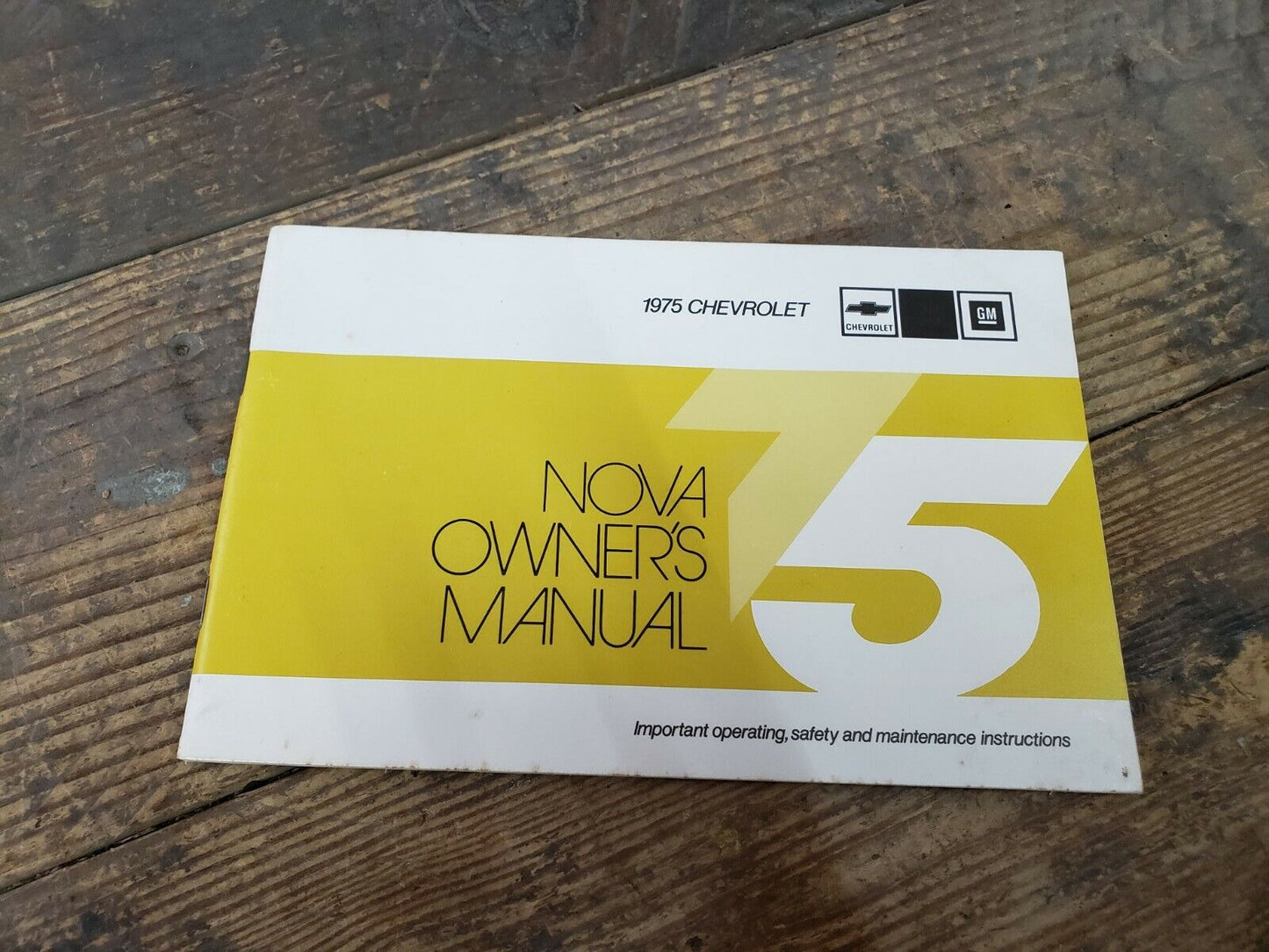 NOS 1975 NOVA OWNER'S MANUAL PT 352606 A FIRST EDITION  CHEVY CHEVROLET OWNERS
