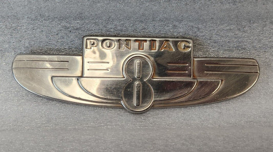 1937 Pontiac Silver Stream Deluxe 8 Trunk Emblem Badge OEM