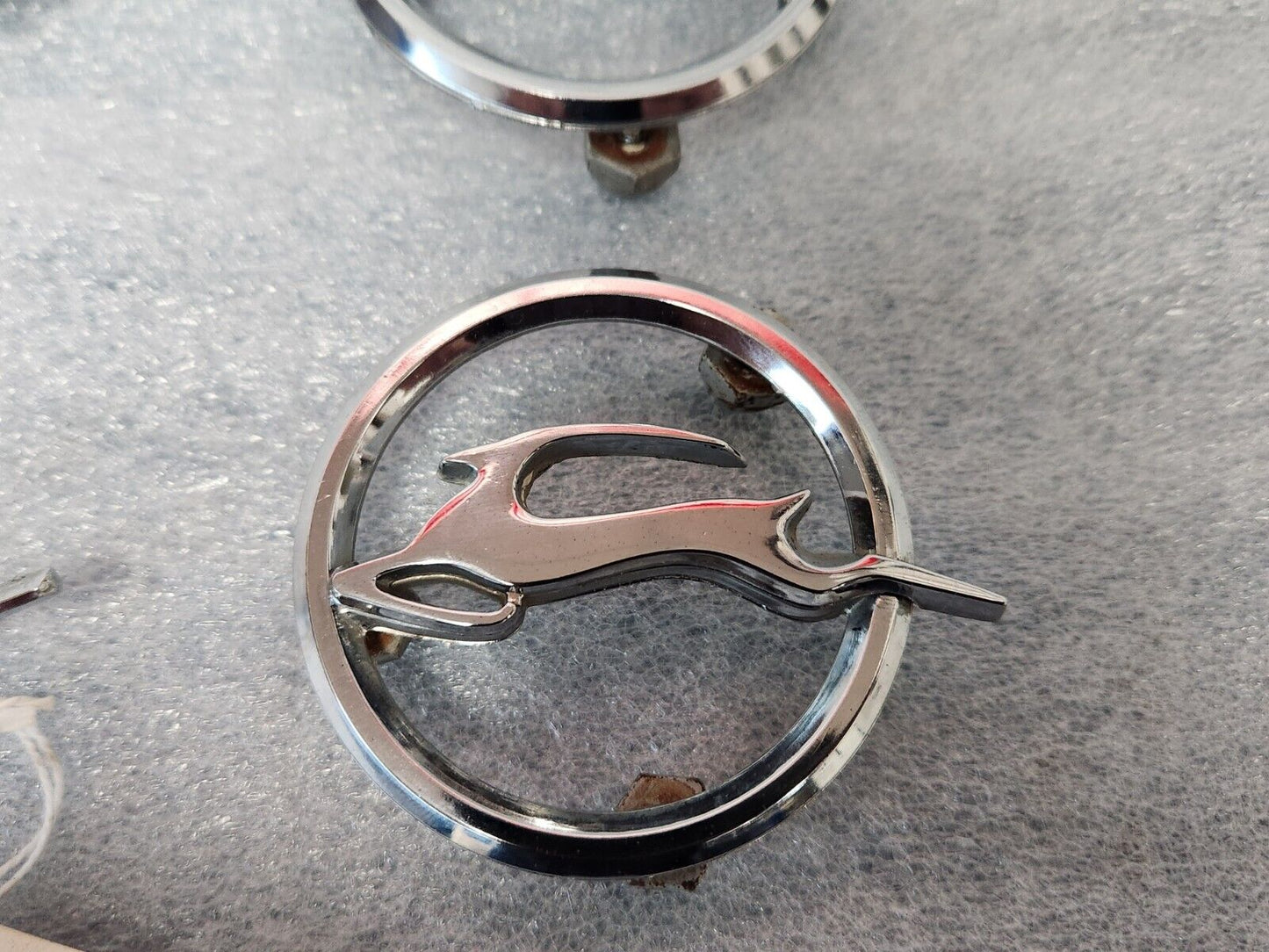 1962 Chevy Impala Rear Quarter Panel Emblems Scripts Deer Set Of 4 OEM GM