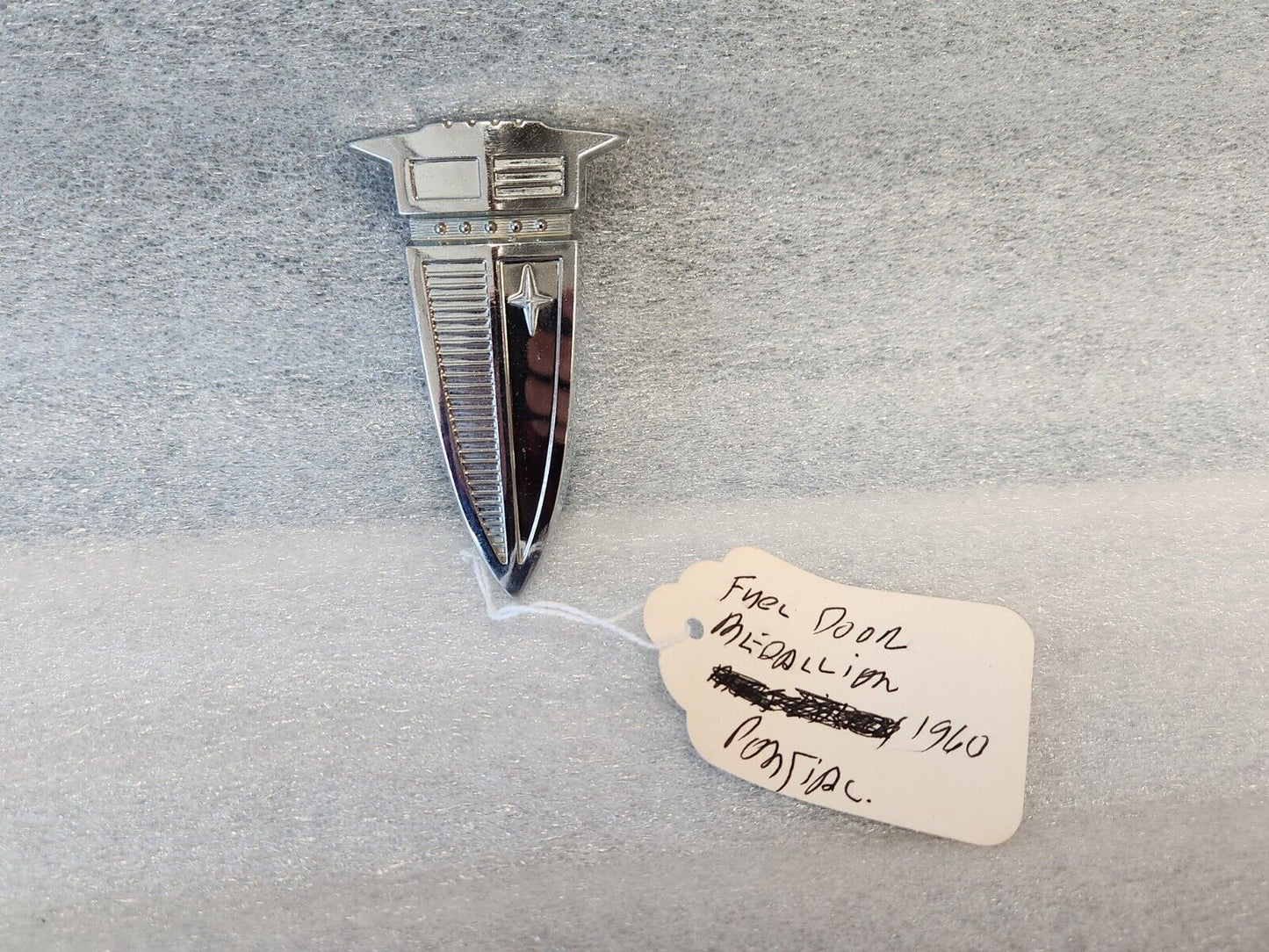 1960 Pontiac Bonneville & Ventura Fuel Door Ornament Emblem Badge OEM 4782696