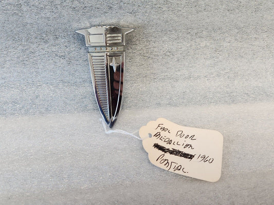 1960 Pontiac Bonneville & Ventura Fuel Door Ornament Emblem Badge OEM 4782696