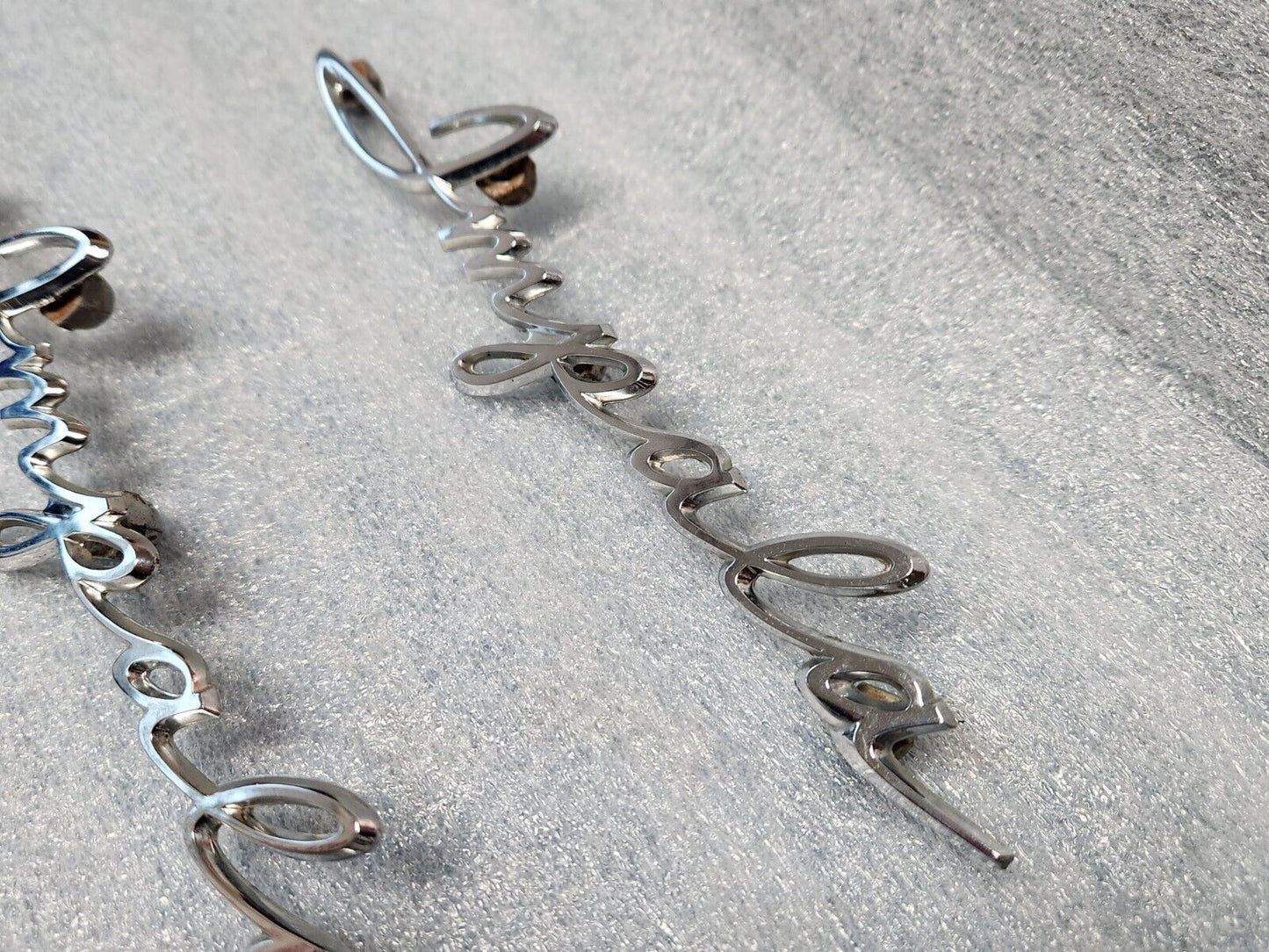 1962 Chevy Impala Rear Quarter Panel Emblems Scripts Deer Set Of 4 OEM GM