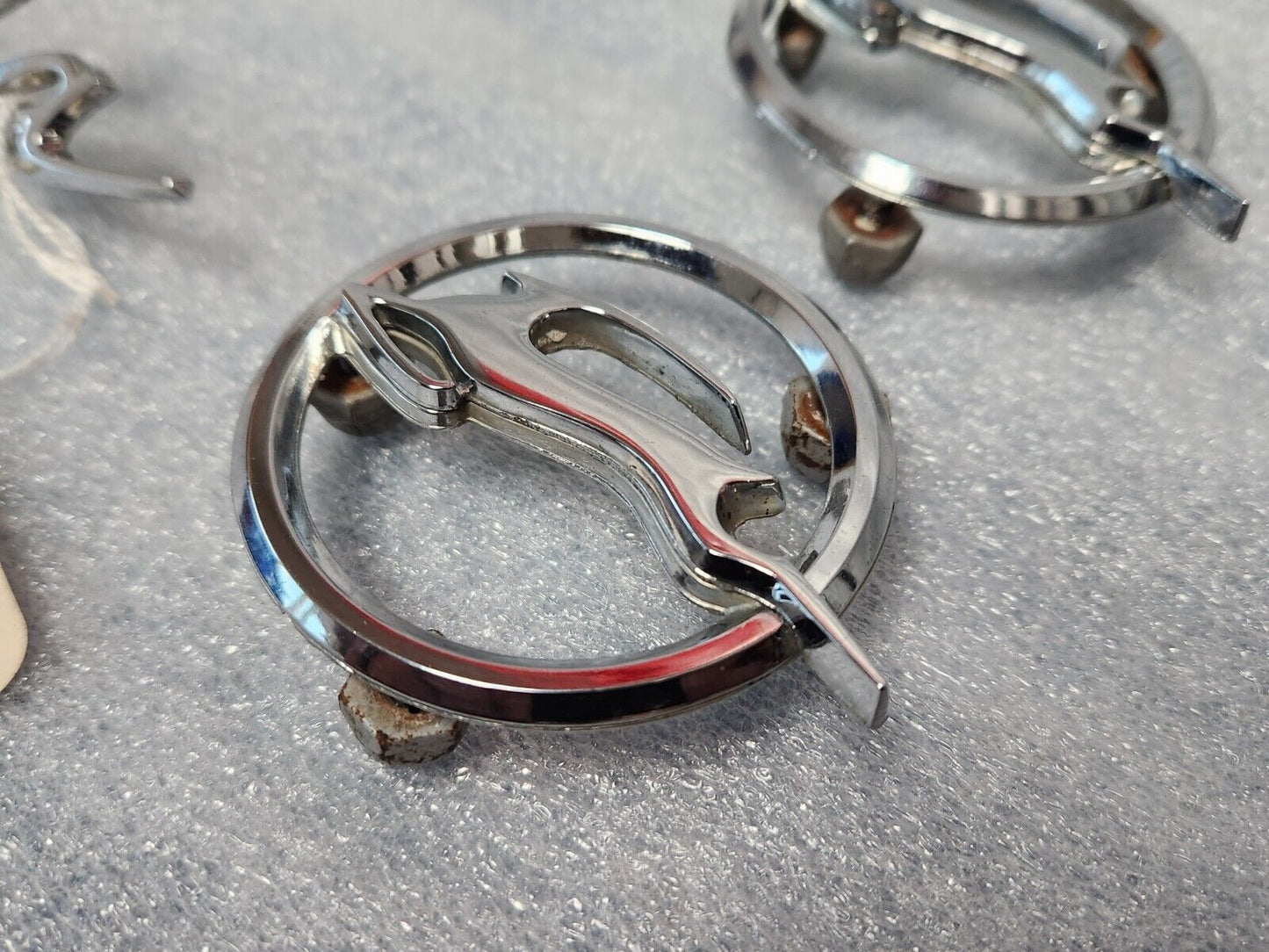 1962 Chevy Impala Rear Quarter Panel Emblems Scripts Deer Set Of 4 OEM GM