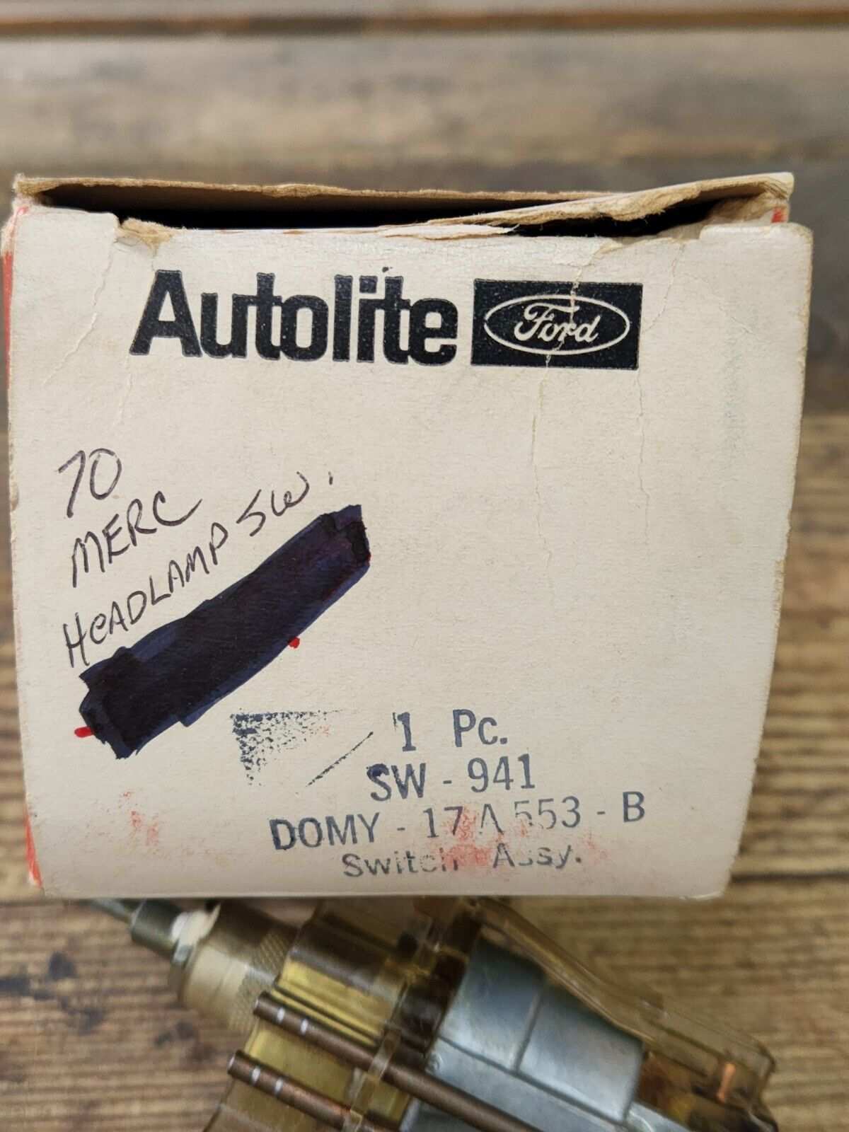 NOS 1970 Mercury Windshield Wiper Switch,w/intermittent wipers D0MY-17A553-B