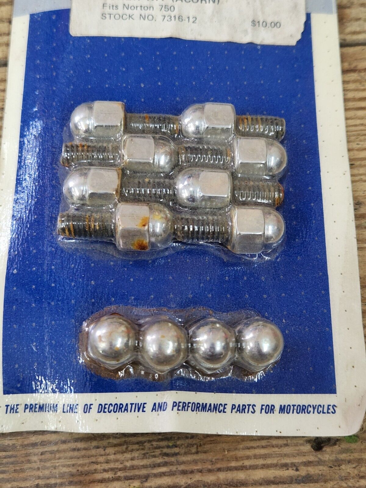 NEW 1967-1977 NORTON 750 ROCKER BOX ACORN NUT & SCREW KIT NOS COLONY 7316-12