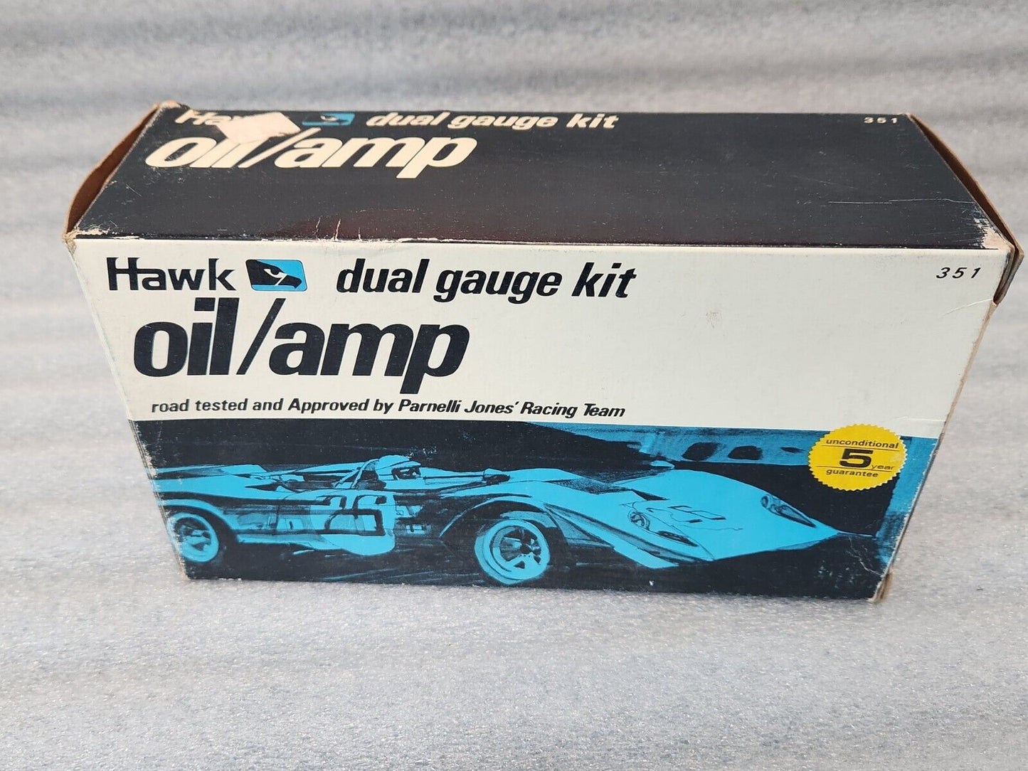 NOS HAWK CHROME DUAL GAUGE KIT Oil Amp & Panel Hot Old Low Rat Ford Dodge Chevy