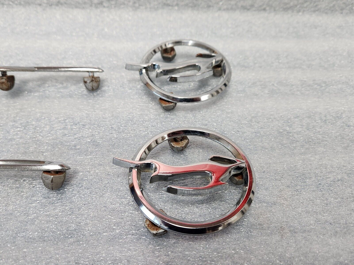 1962 Chevy Impala Rear Quarter Panel Emblems Scripts Deer Set Of 4 OEM GM