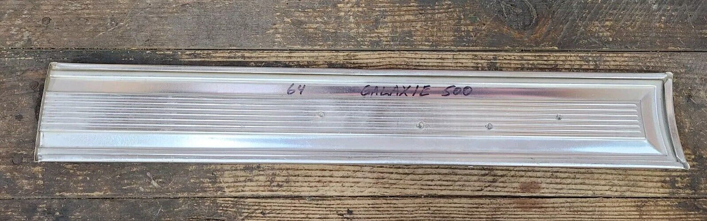 OEM 1964 FORD GALAXIE 500 EXTERIOR TRIM WITH EMBLEM SCRIPT TRUNK FINISH PANEL RH