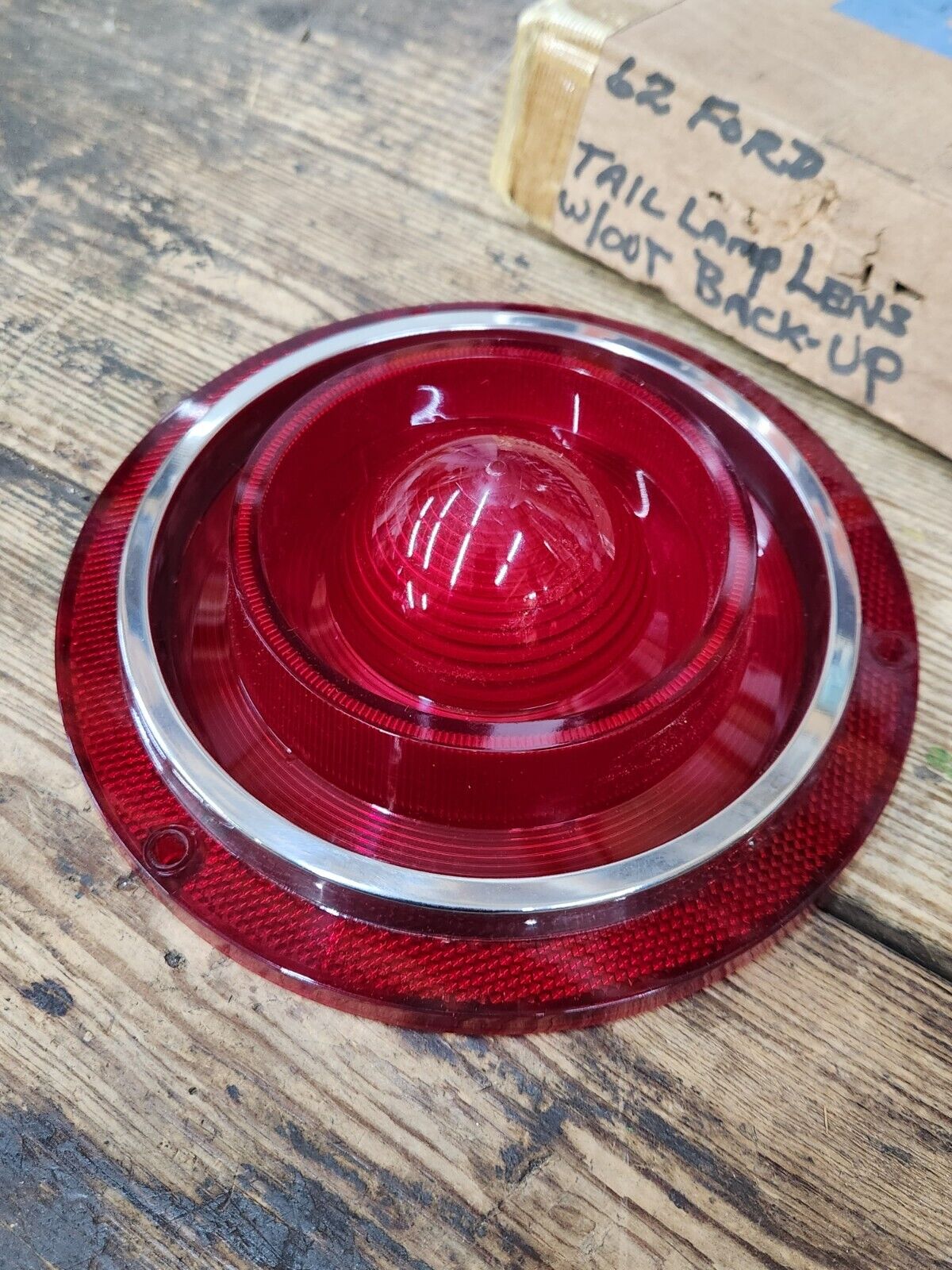 NOS OEM 1962 Ford Galaxie Taillight Lamp Lens Without Backup # C2AZ-13450-A