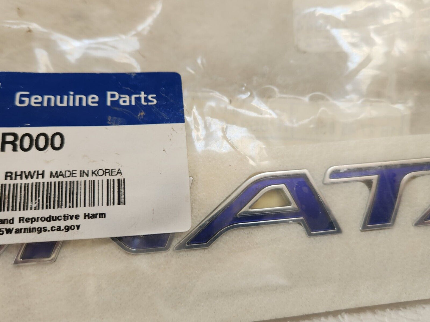NEW GENUINE REAR Trunk Lid Emblem BLUE 11-15 Hyundai Sonata Hybrid 86310 4R000