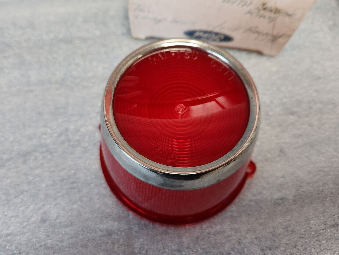 NOS OEM 1963 Ford Fairlane taillight lens Chrome Ring tail light C30Z-13450-A